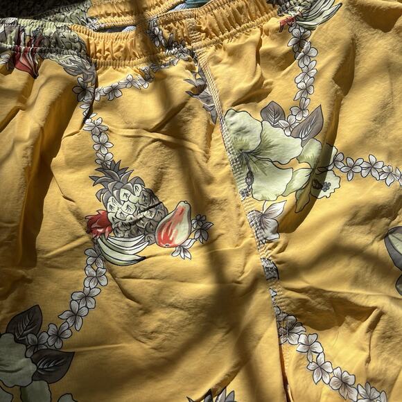 Tommy Bahama Relax Shorts Mens L Orange Green Palm Tropical Swim Trunks Mesh - Picture 2 of 9